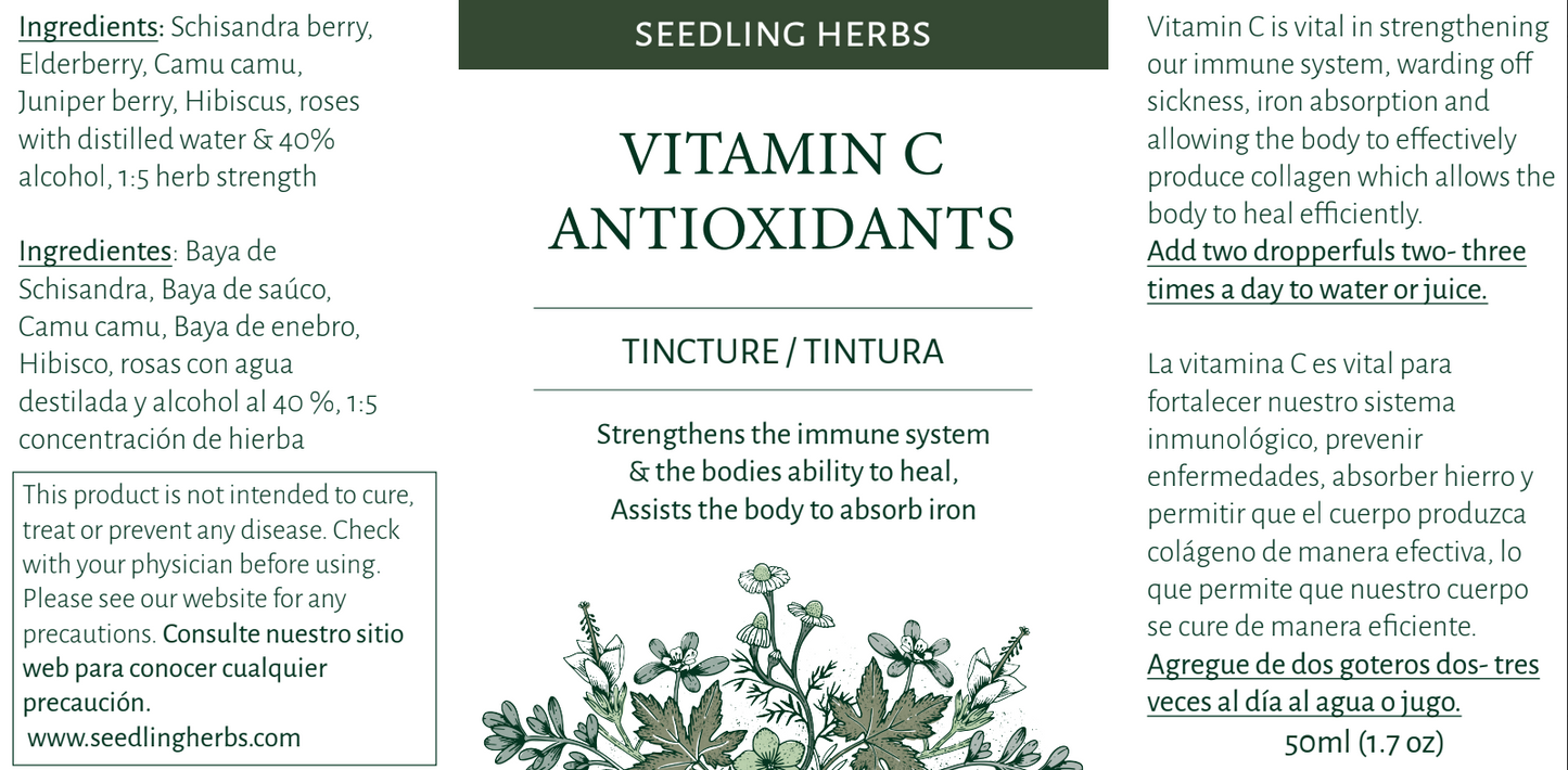 Tintura de vitamina C y antioxidantes