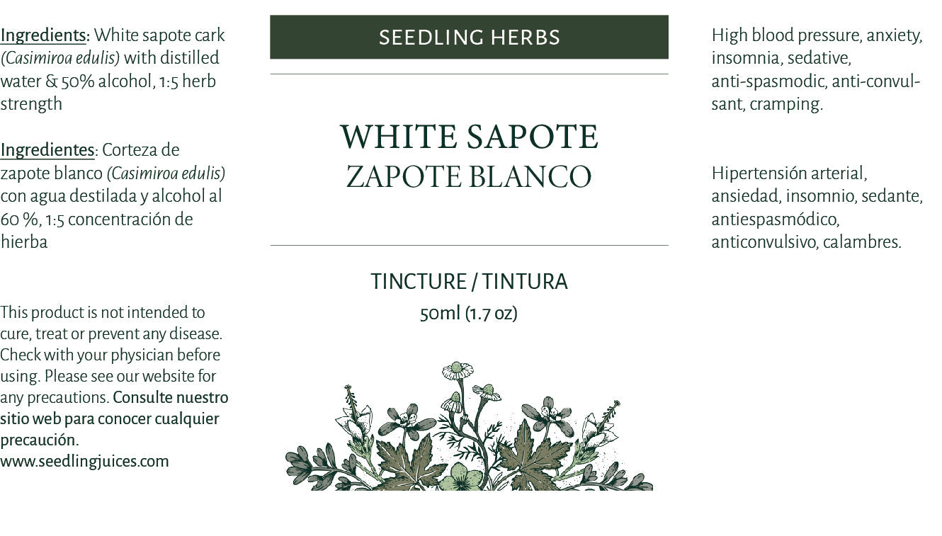 Tintura de zapote blanco