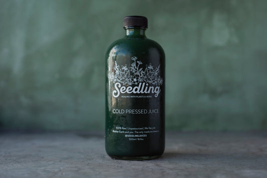 Green Love 3 - Spirulina, spinach, cilantro, celery, lime, 1/2 an apple