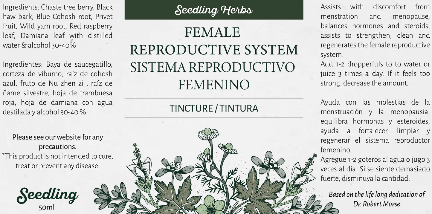 Tintura para el sistema reproductor femenino