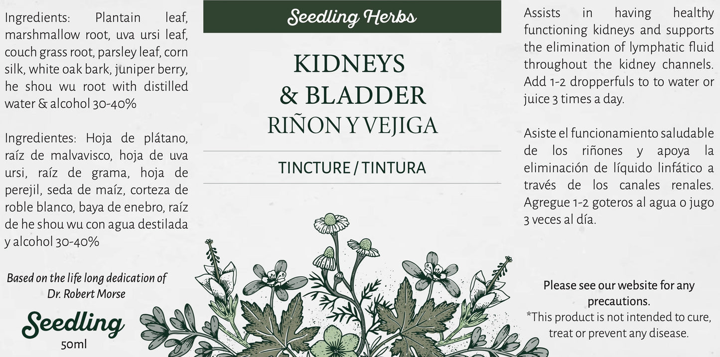 Tintura para riñones y vejiga